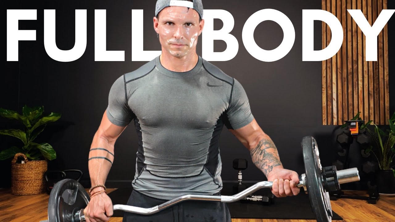 EZ BAR WORKOUT at HOME | FULL BODY (EZ BAR EXERCISES)
