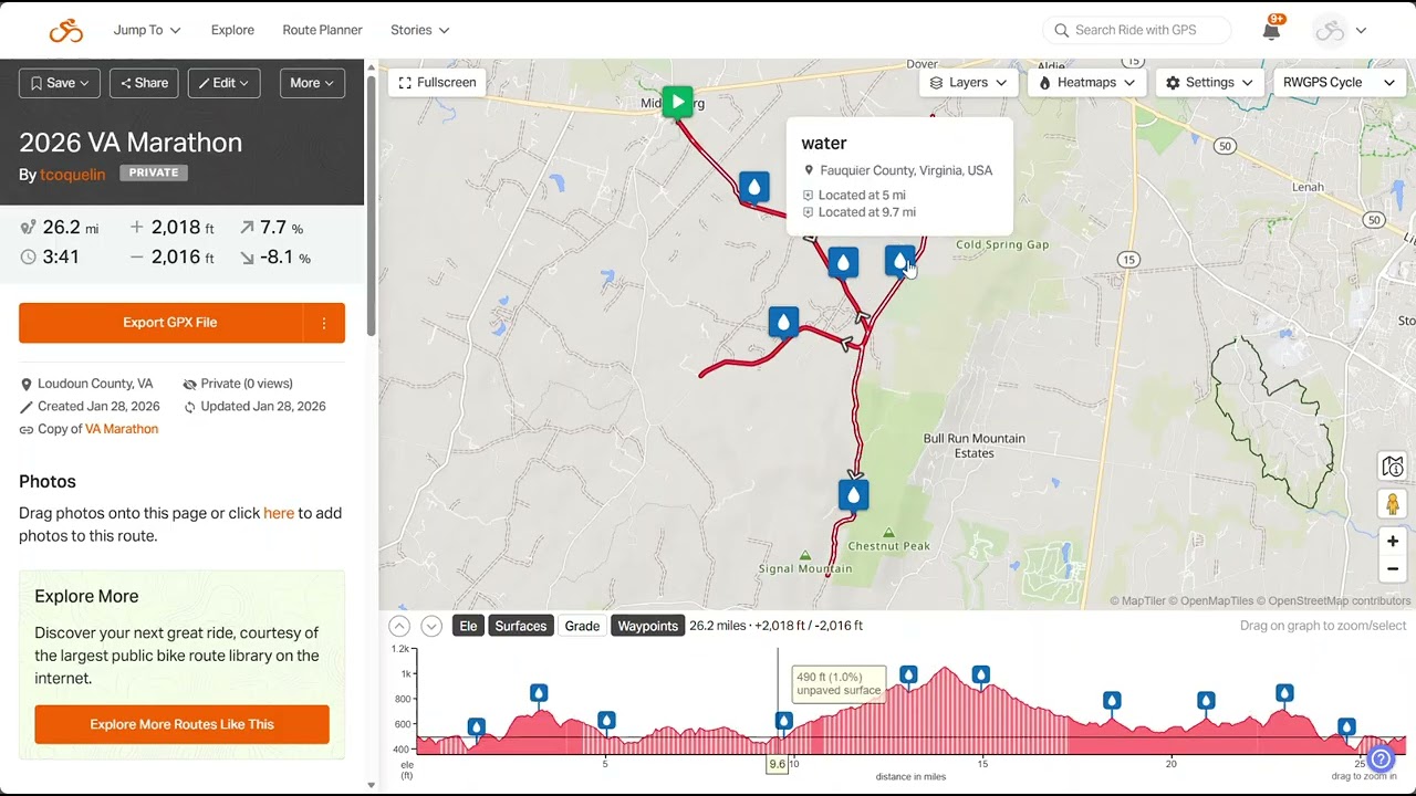 2026 VA Marathon Course Overview