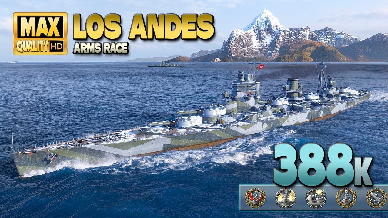 Линкор &laquo;Лос Андес&raquo; в битве за гонку вооружений - World of Warships