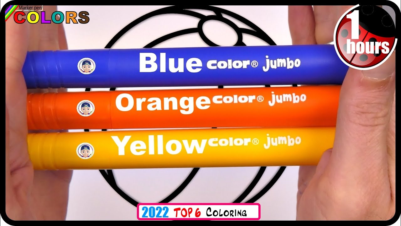 2022 TOP 6 Coloring Pages and BIG Marker Pencil/ Akn Kids House