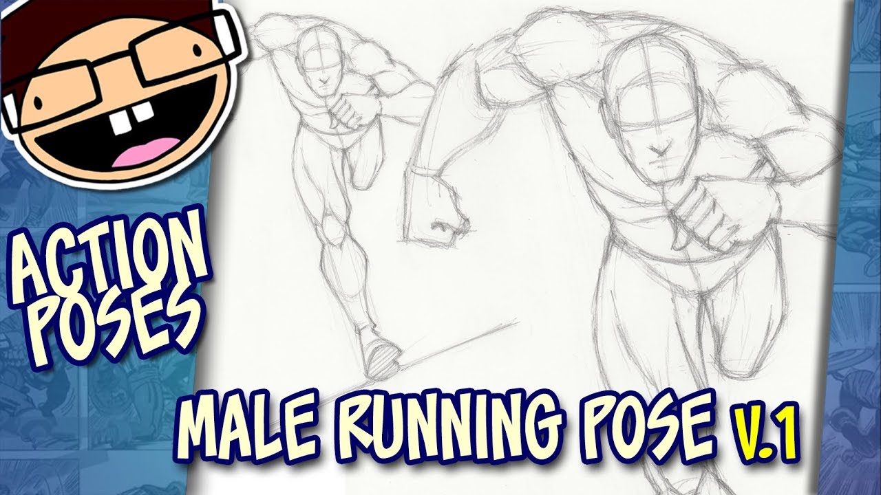 How to Draw a MALE RUNNING POSE (Version 1) | Narrated Easy Step-by-Step Tutorial