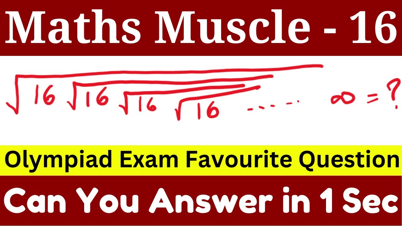 Math Muscle - 16 |Math Olympiad | A Tricky Math Olympiad Question On Infinite Series | Viral Math