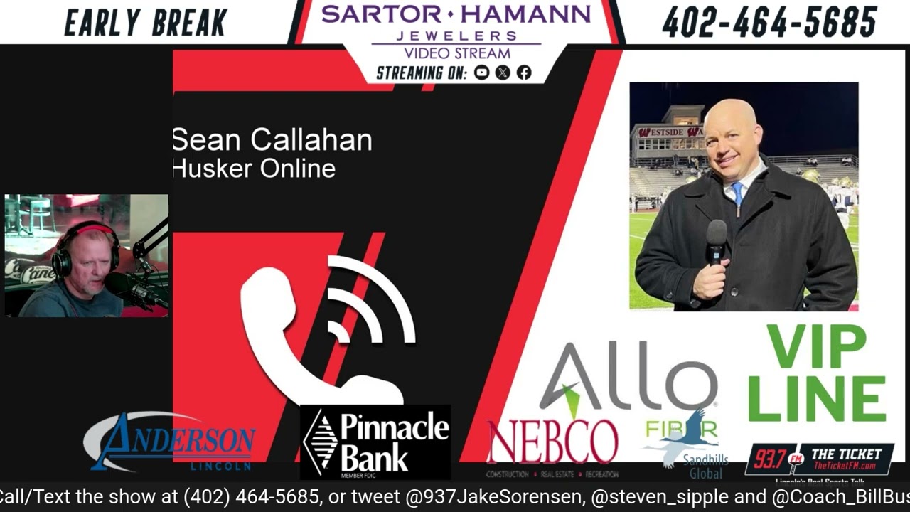 ИНТЕРВЬЮ: Шон Каллахан (HuskerOnline) присоединяется к программе Early Break для обзора спортивны...