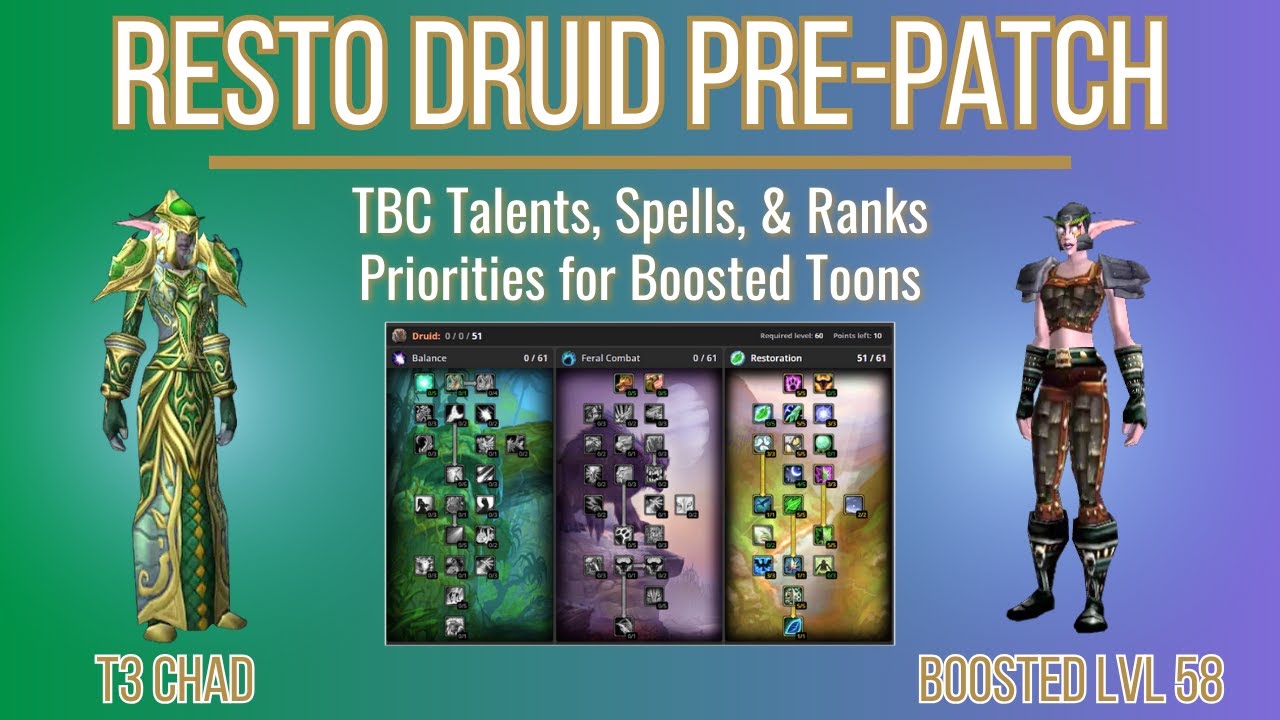 How I’m Healing as a Resto Druid in the TBC Pre-Patch (No Lifebloom)
