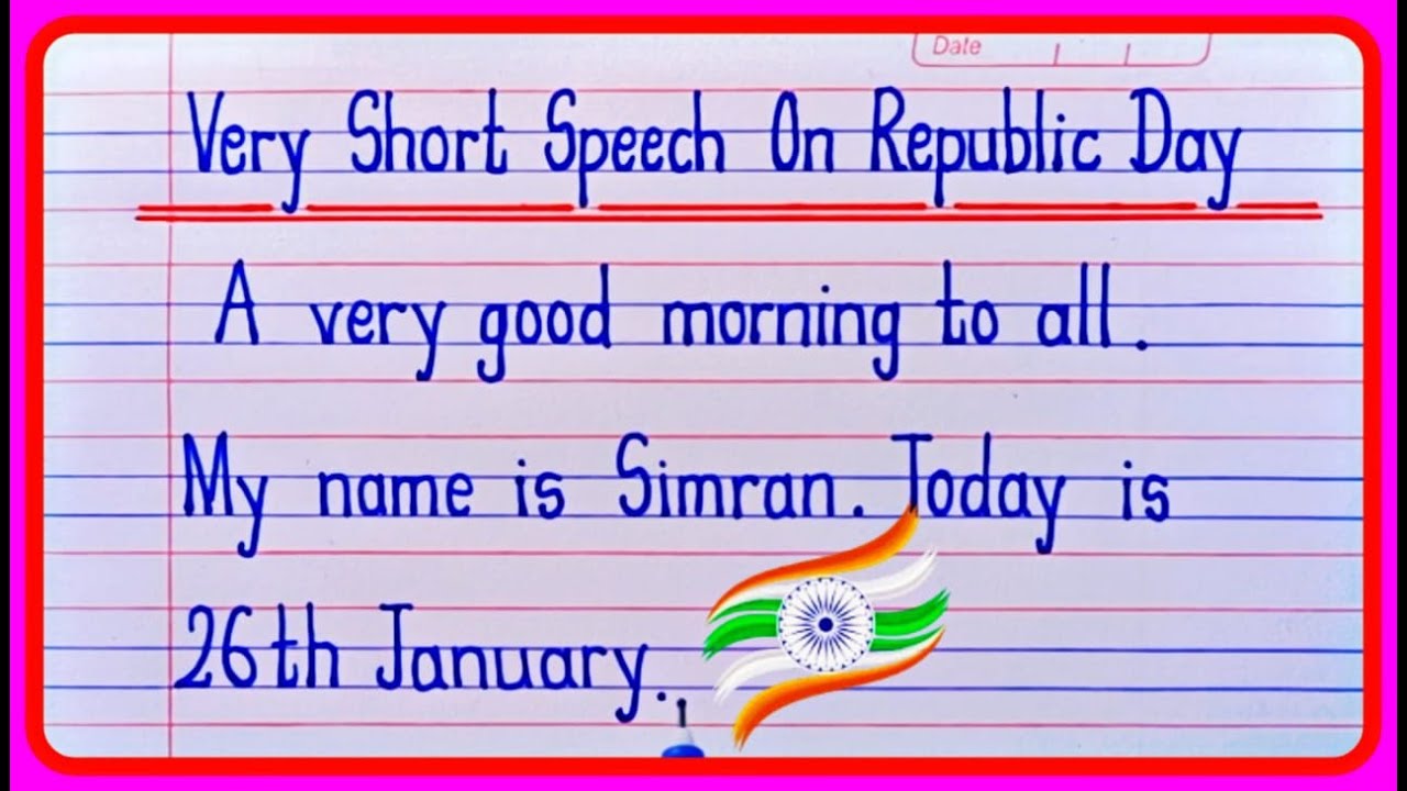 Short and Best Speech On Republic Day 2023 | Republic Day Speech | 26 January Short Speech 2023