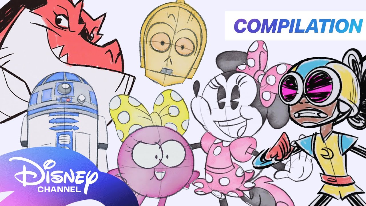 Disney Cartoons Come to Life Season 2! | Compilation | How Not To Draw | @disneychannelanimation