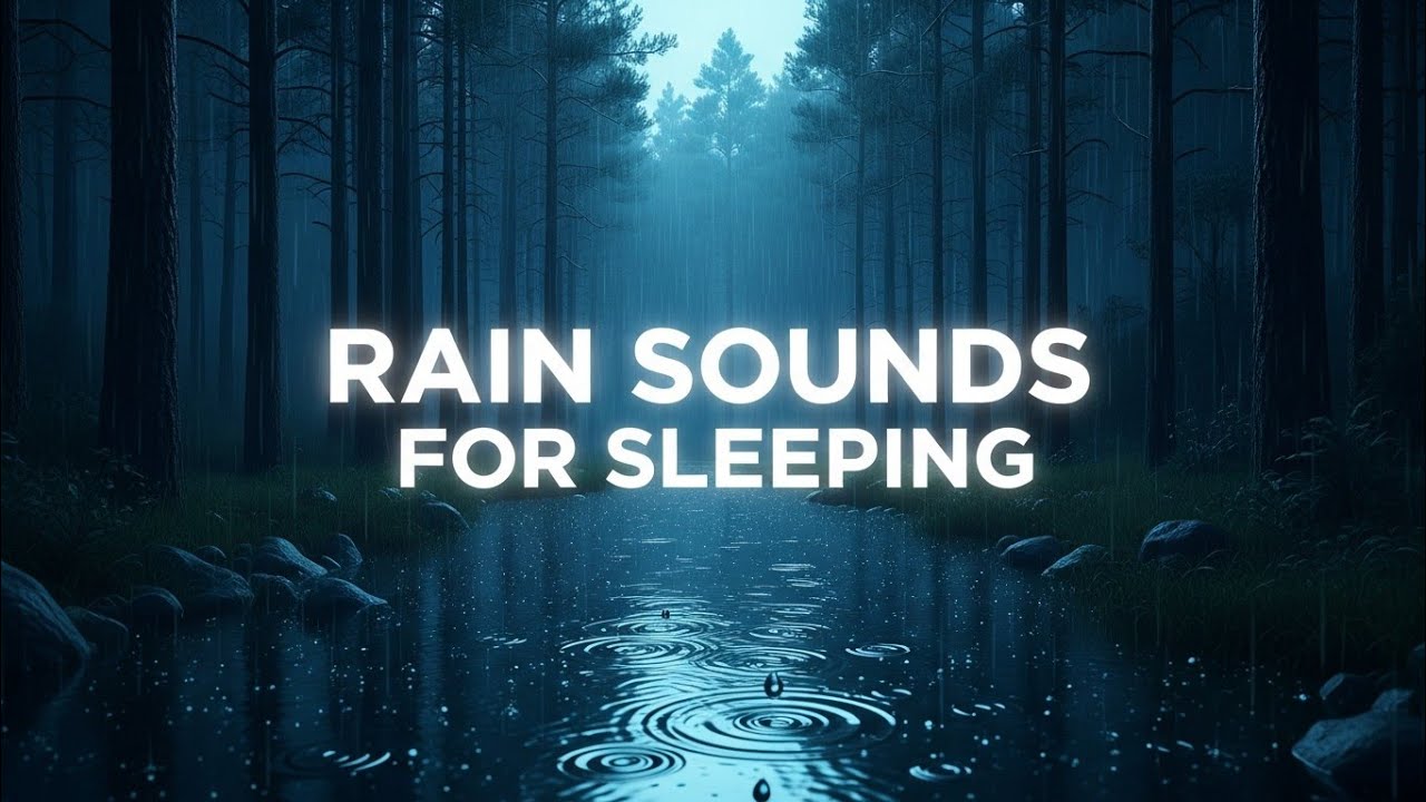 Powerful Rainstorm in Forest & River Sounds for Sleeping Relaxing Nature Ambience 8 Hours No Ads