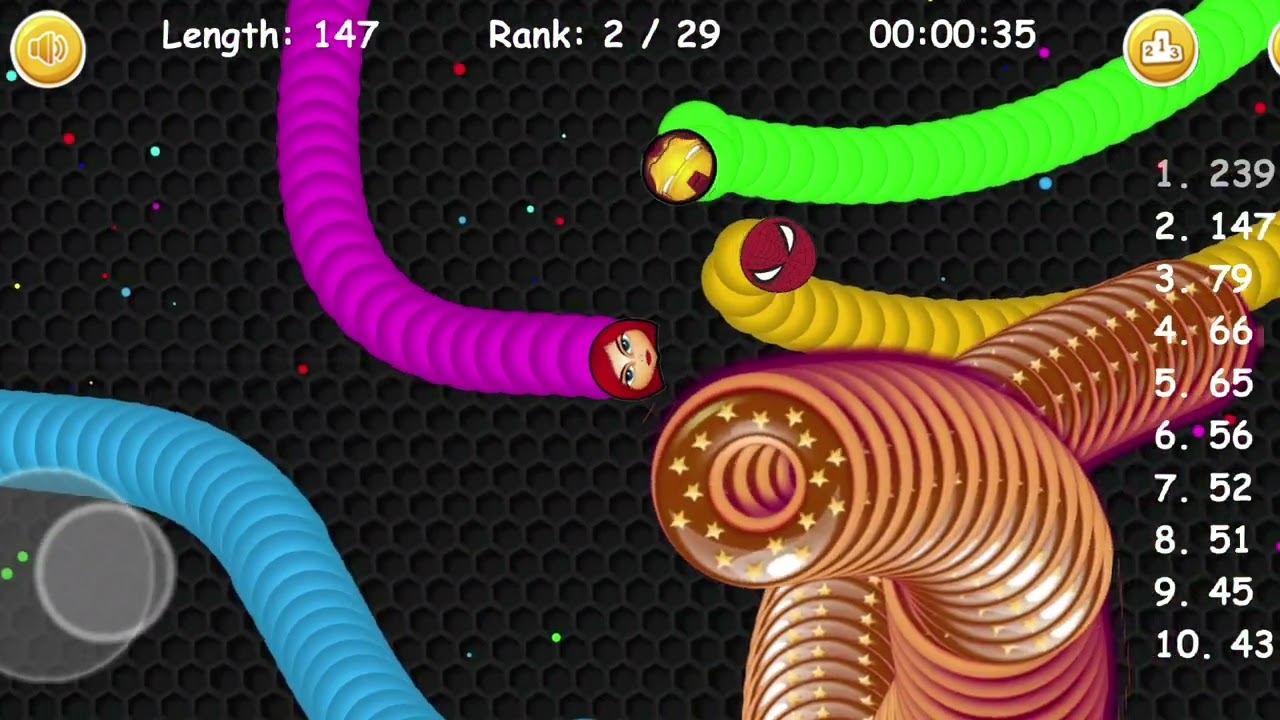 Worms zone game cacing snake game superhero Marvel