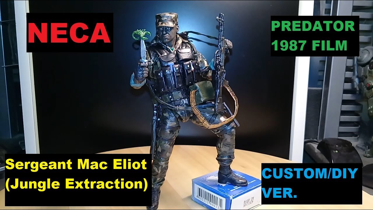 Sergeant Mac Eliot (Jungle Extraction), Series 8, Predator, Neca (Custom/DIY ver.)