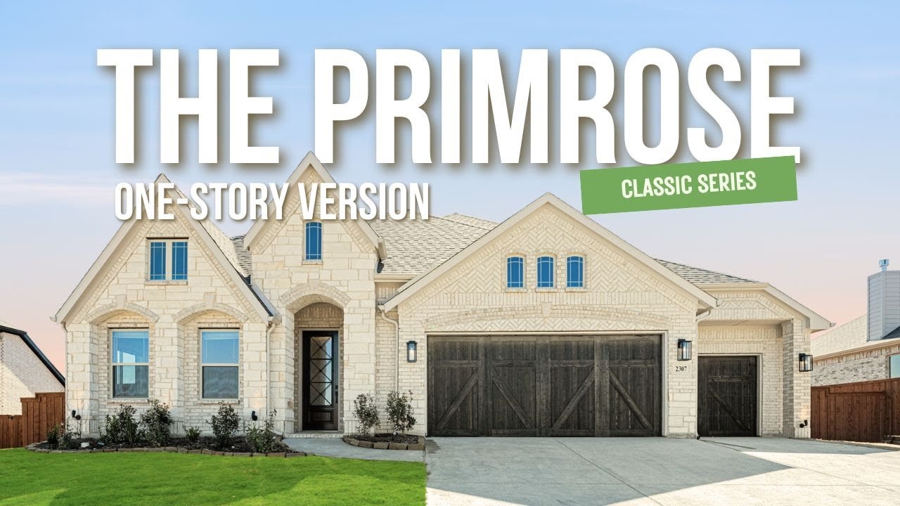 Primrose One-Story Floor Plan | Classic Series | New Homes in DFW | Bloomfield Homes