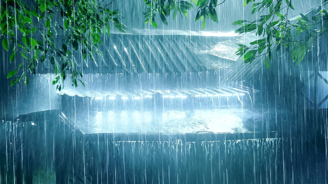 Relieve Stress & Insomnia, Sleep Instantly | Terrible Rainstorm on Tin Roof & Strong Thunder