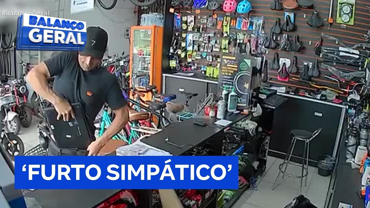 Homem furta notebook de loja de bicicletas na zona oeste de São Paulo