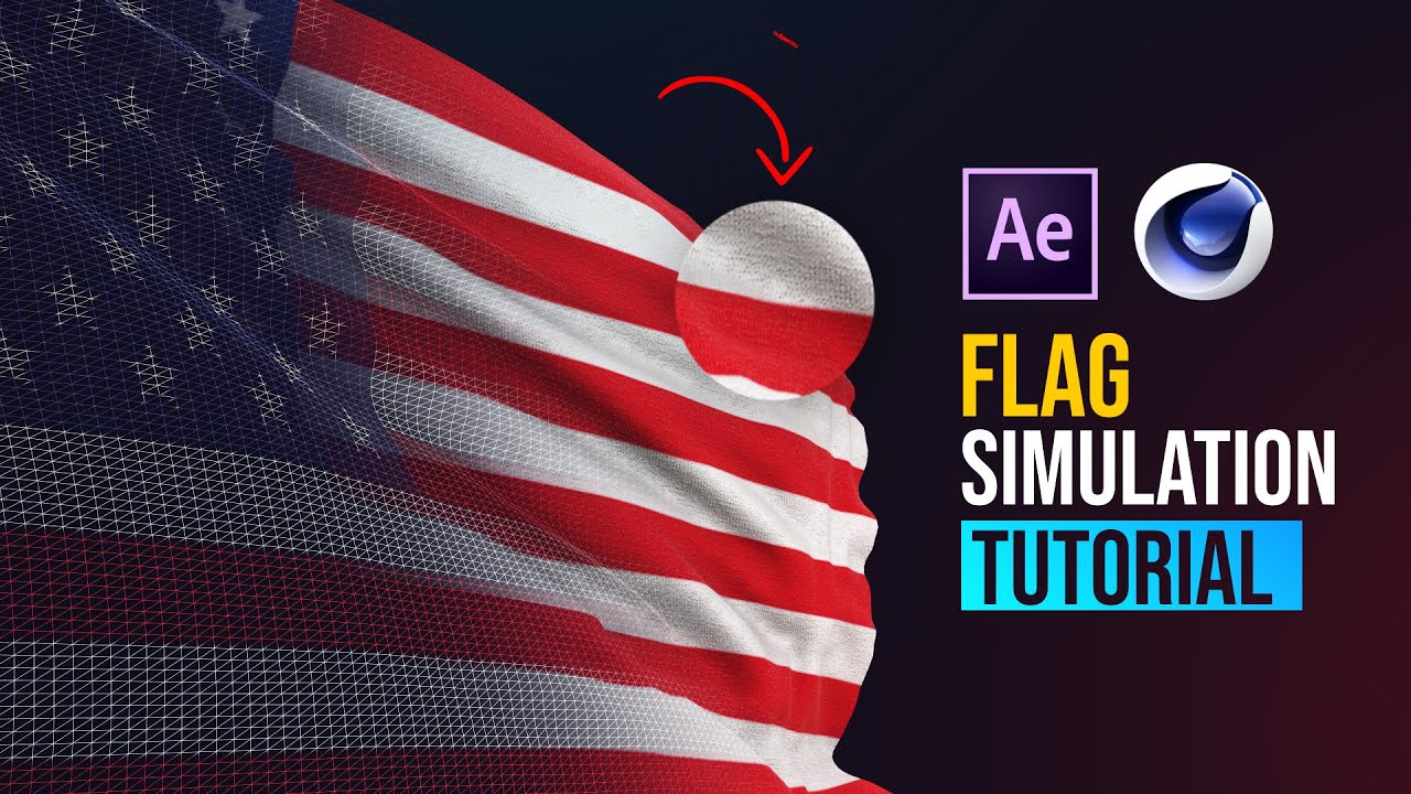 Realistic Flag Simulation  - Cinema 4D and After Effects Tutorial
