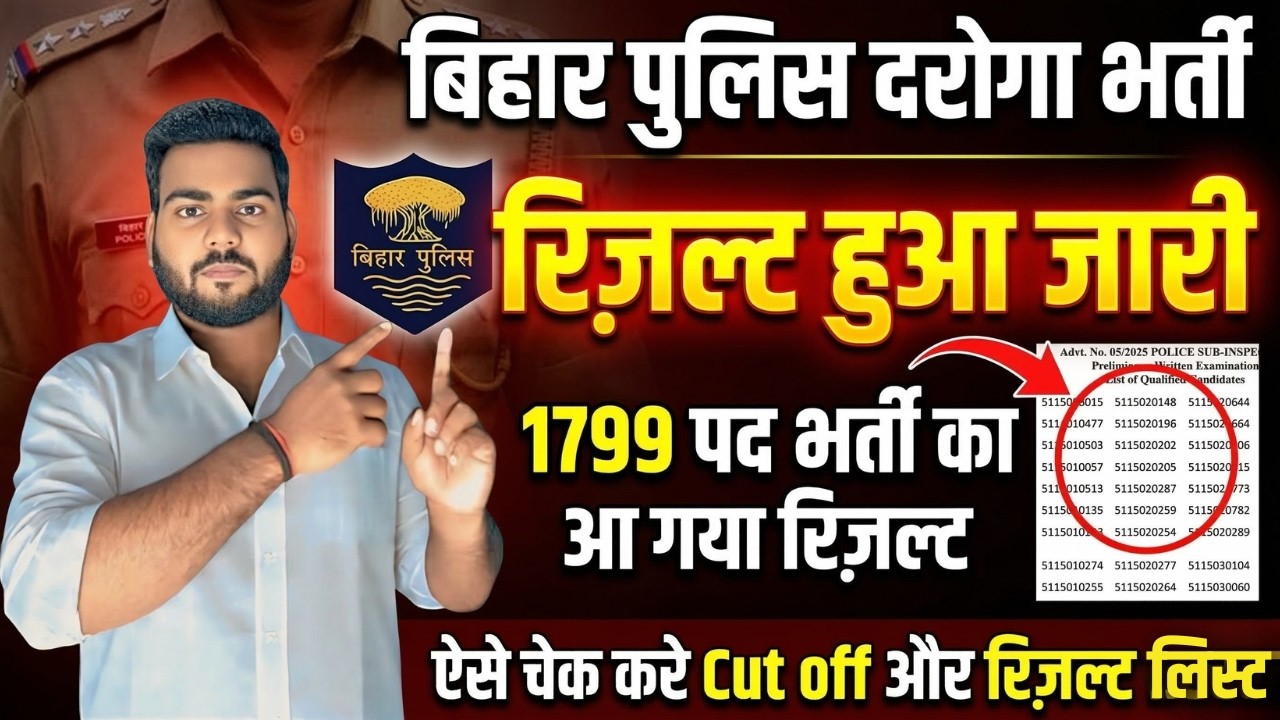 bihar police si result 2026 | bihar police si result 2026 cut off | Bihar Police Daroga PET result