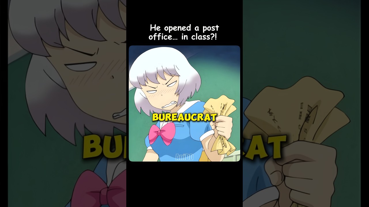 He opened a post office in class?! 😂 #anime #shorts