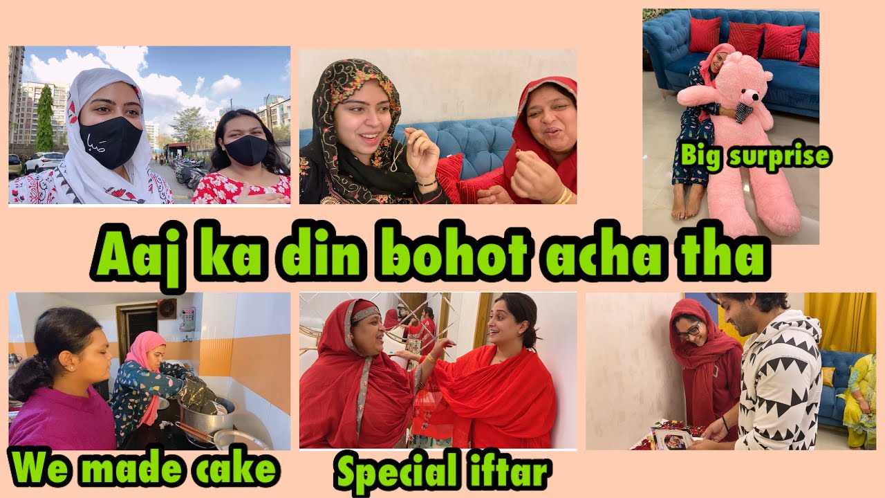 It was a good day | surprise | we made a cake at home | special iftar at bhai bhabhi’s place | vlog