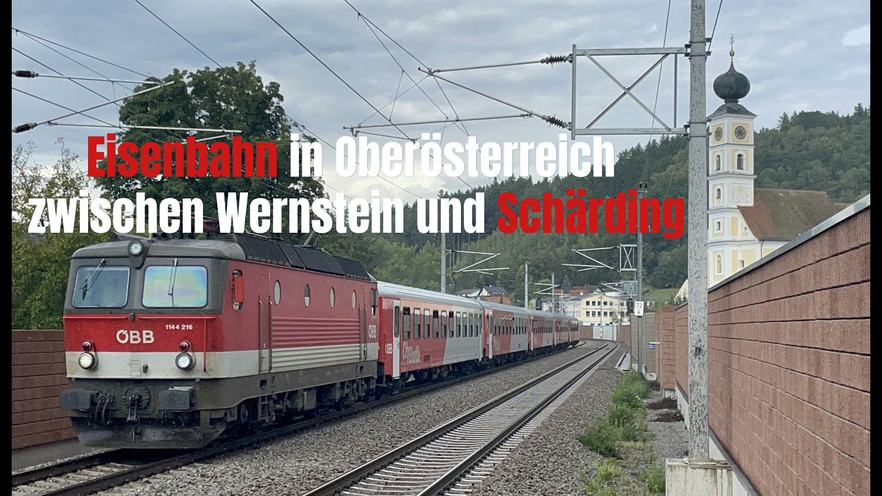 Sch&ouml;ner Zugverkehr in Ober&ouml;sterreich zwischen Wernstein und Sch&auml;rding - Bahnstrecke Passau - Linz