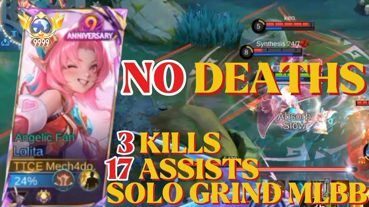 LOLITA GAMEPLAY/ WHAT A DOMINANT GAME NO DEATH 3 KILLS WITH 17 ASSISTS 