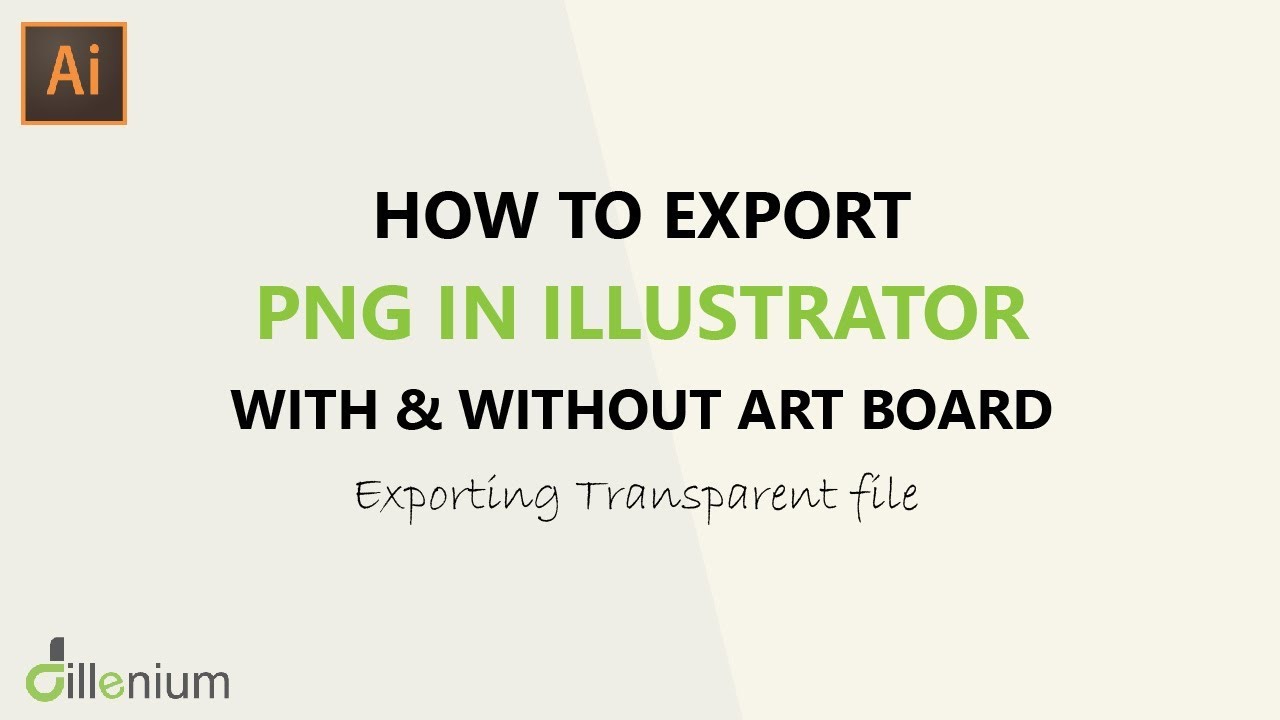 How to Export Illustrator File with Transparent background - Illustrator Tutorial for Beginners