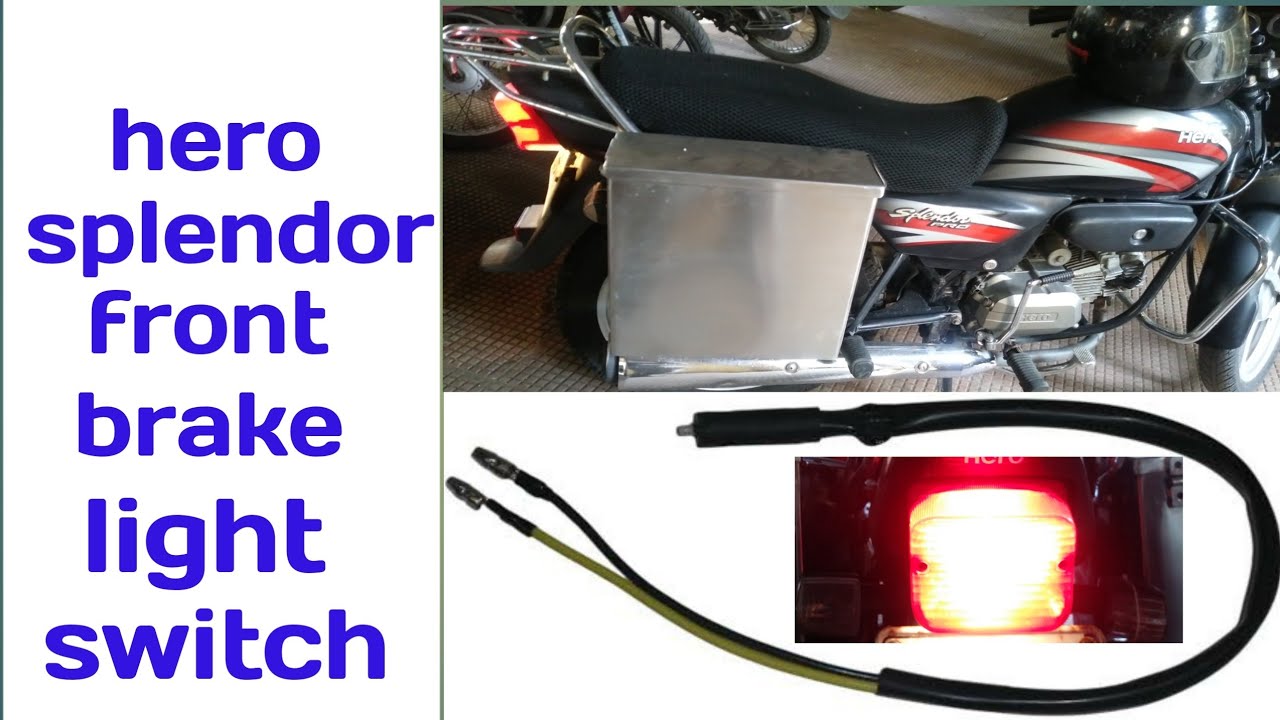 Hero Splendor Front Brake Light Switch Replacement
