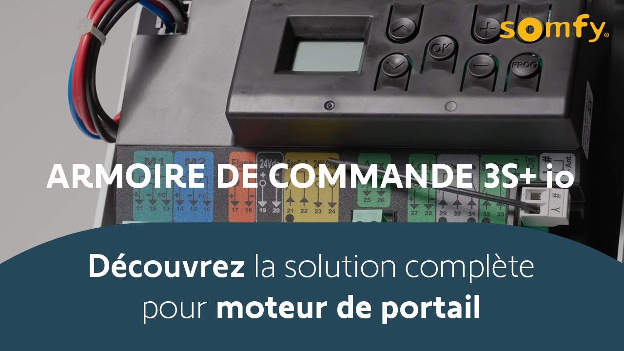 Armoire de commande 3S+ io : la solution complète pour moteur de portail | Somfy pro