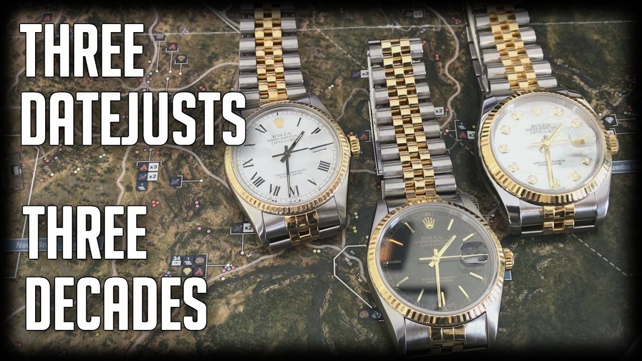3 Rolex Datejust from 3 Different Decades