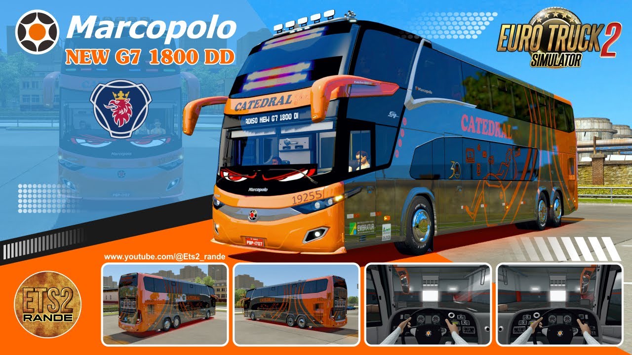 Ets2 Bus Mod Marcopolo New G7 1800 DD ETS2 1.36 Right+Left Hand Drive