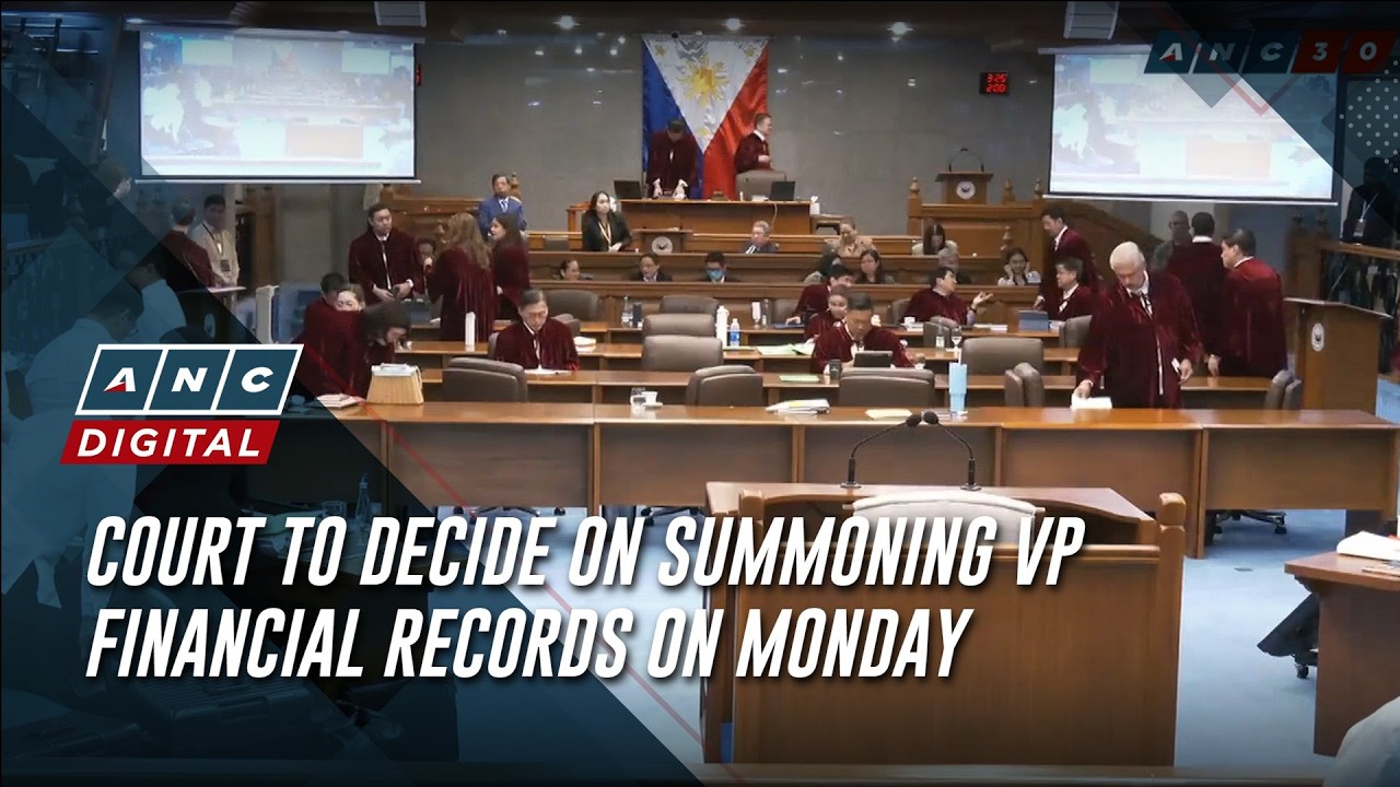 Impeachment court to decide on summoning VP financial records on Monday | ANC