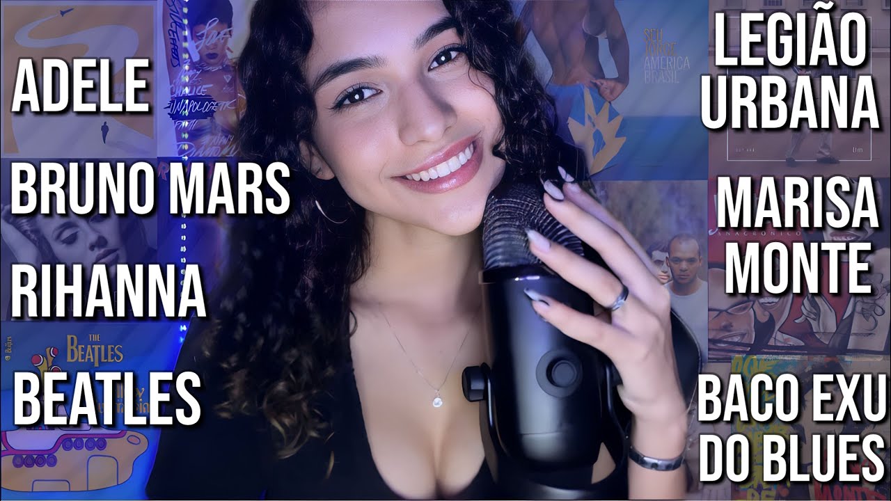 ASMR | CANTANDO MÚSICAS INTERNACIONAIS E NACIONAIS ATÉ VOCÊ DORMIR 😴