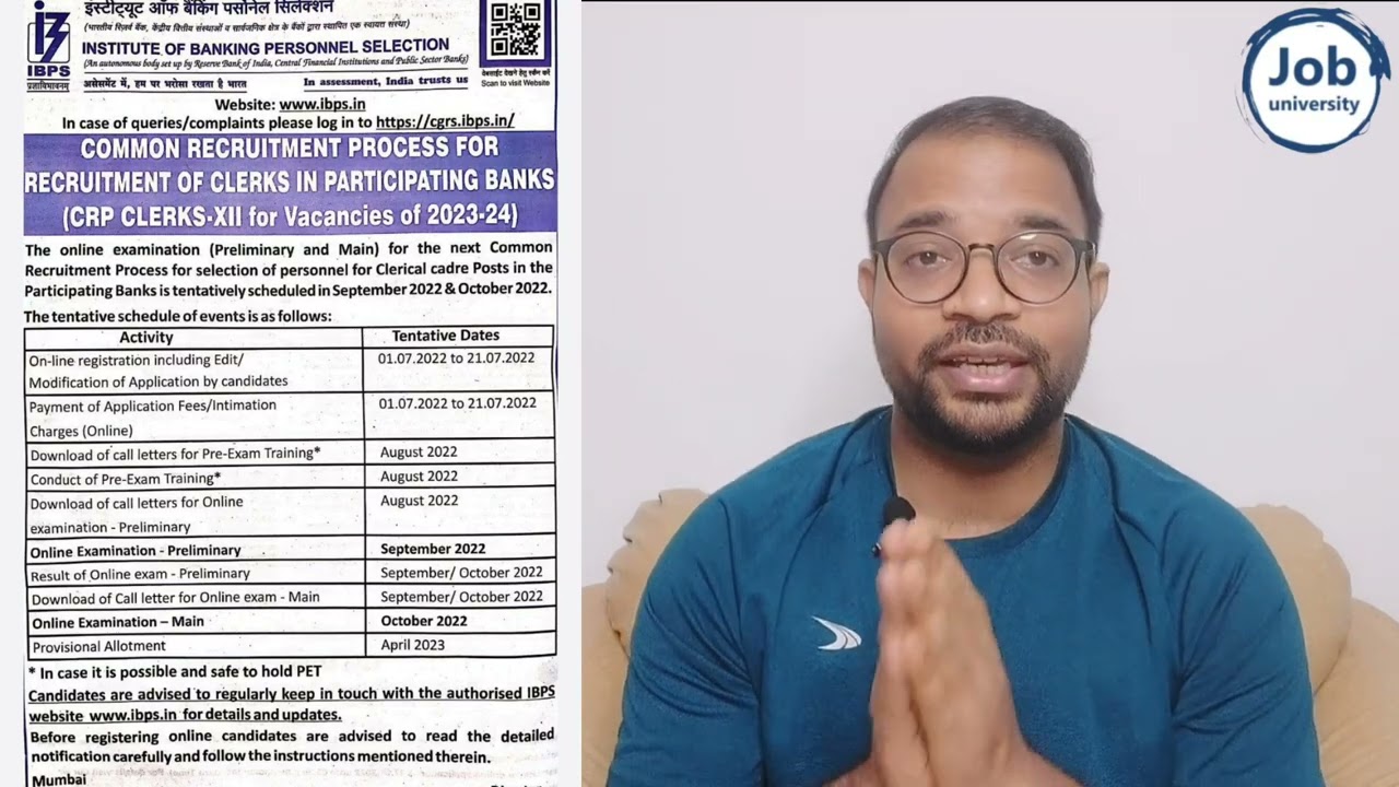 IBPS Clerk 2022 Notification Out 🔥 6000+ Vacancy