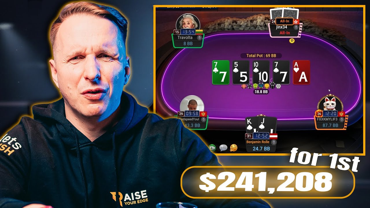 I am the Chipleader with $241,208 for 1st ($10k GG Millions Final Table)
