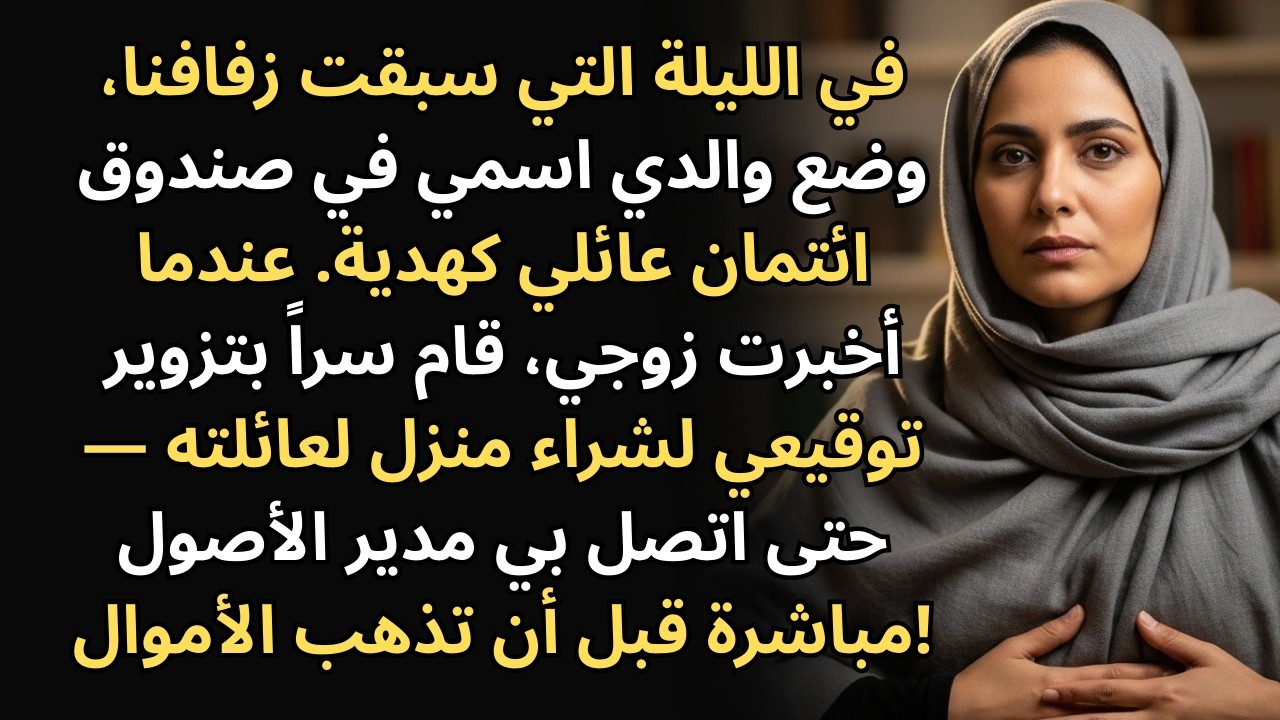 ليلة الزفاف: زوّر زوجي توقيعي — حتى اتصل بي مدير الأصول!