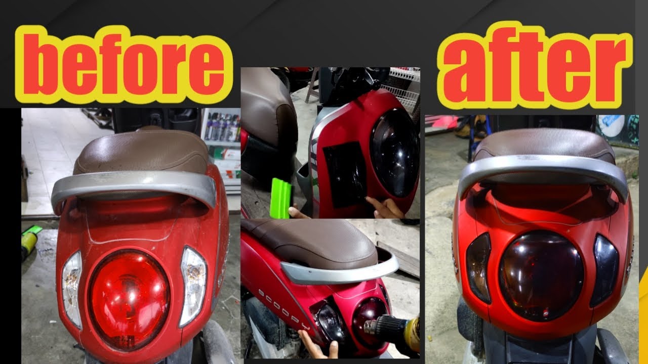 smoke lampu new SCOOPY 2021, full pemasangan// bahan MAXDECAL