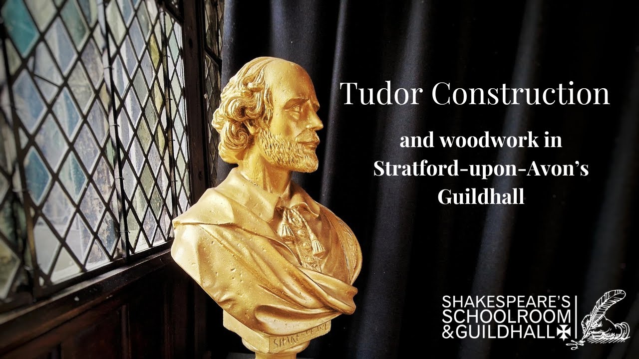 Tudor woodwork in Stratford-upon-Avon's Schoolroom & Guildhall
