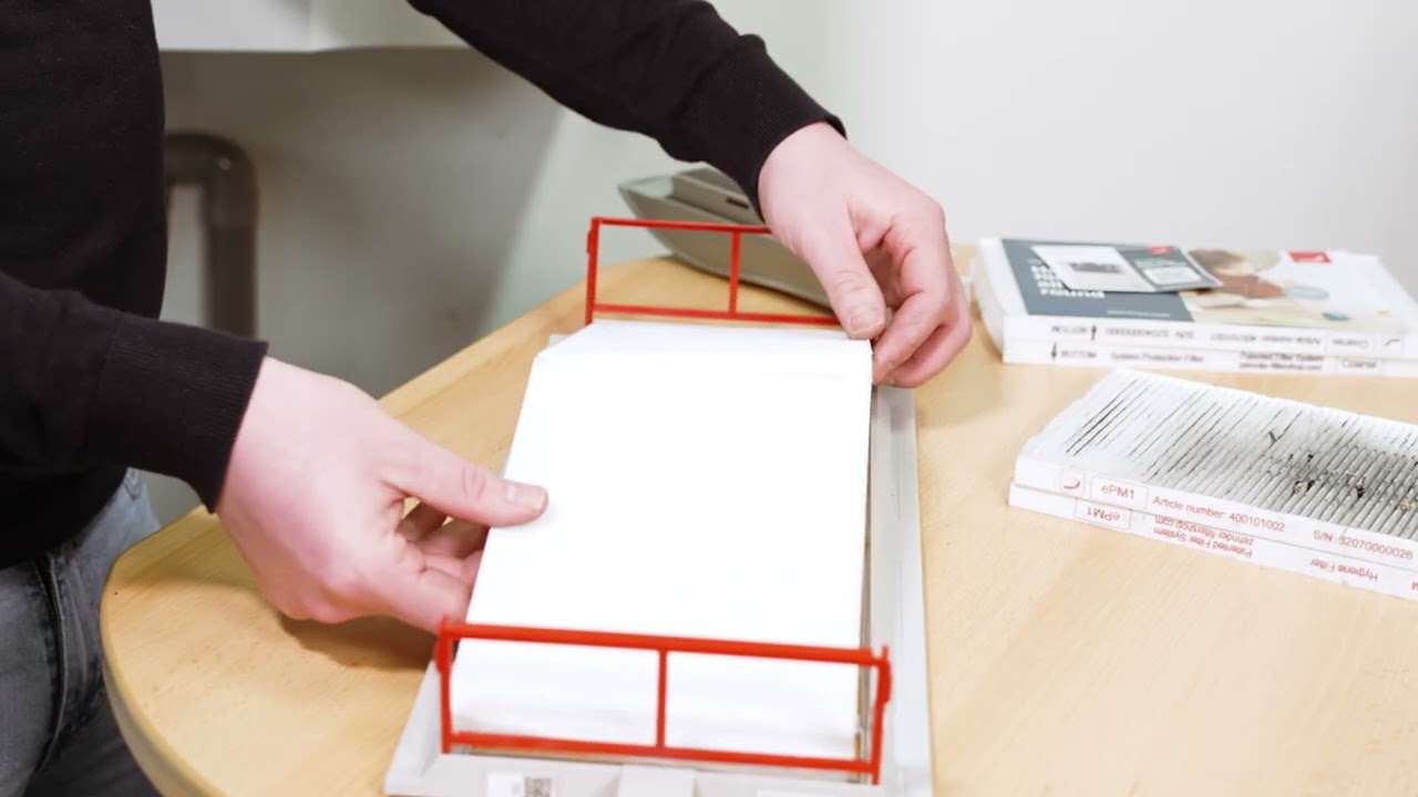 Zehnder WHS930 vervangen Refill Pack bij herbruikbaar filterframe | Zehnder Group Nederland