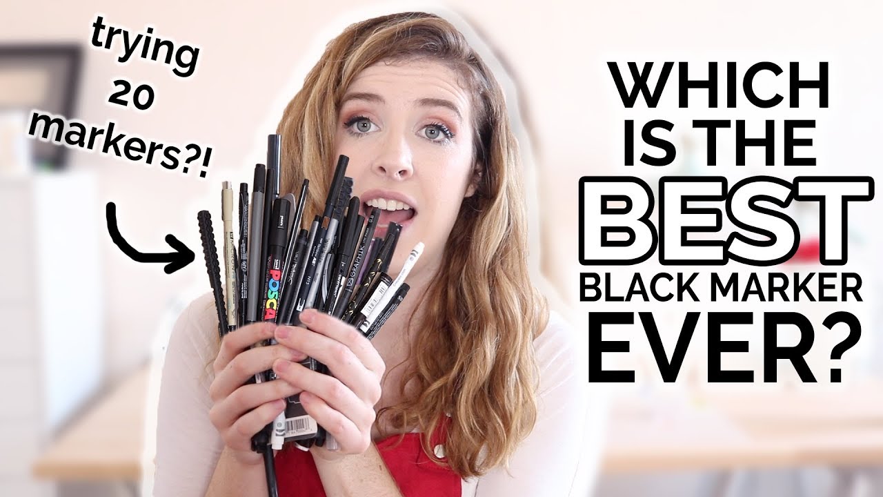 TESTING 20 BLACK MARKERS! | WHICH ONE IS THE BEST?