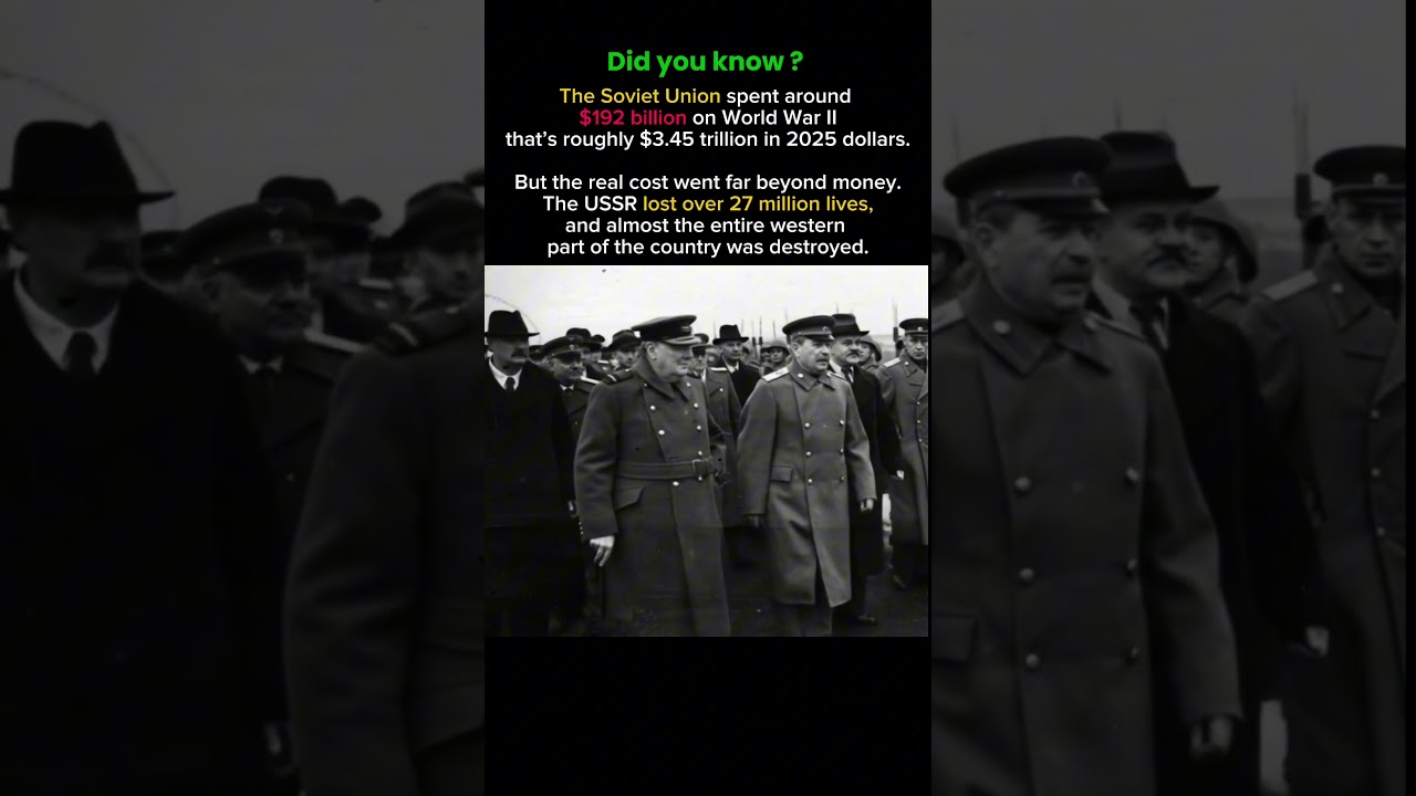 The Soviet Union spent around $192 billion on World War II #history#ww2 #usa