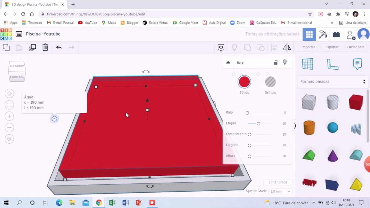 Como fazer uma Piscina no Tinkercad