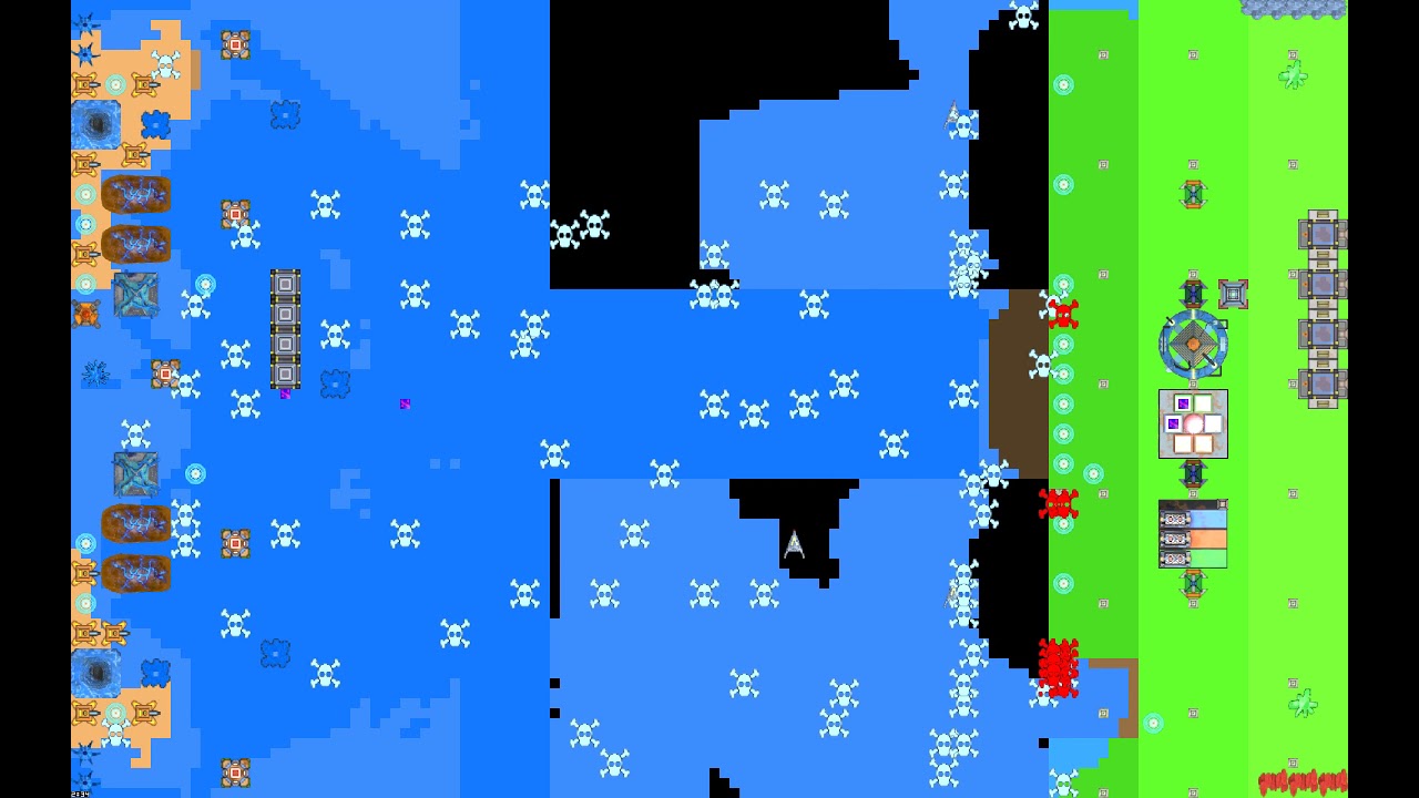 Recording of map 2501 Survival mode. Creeper World 4