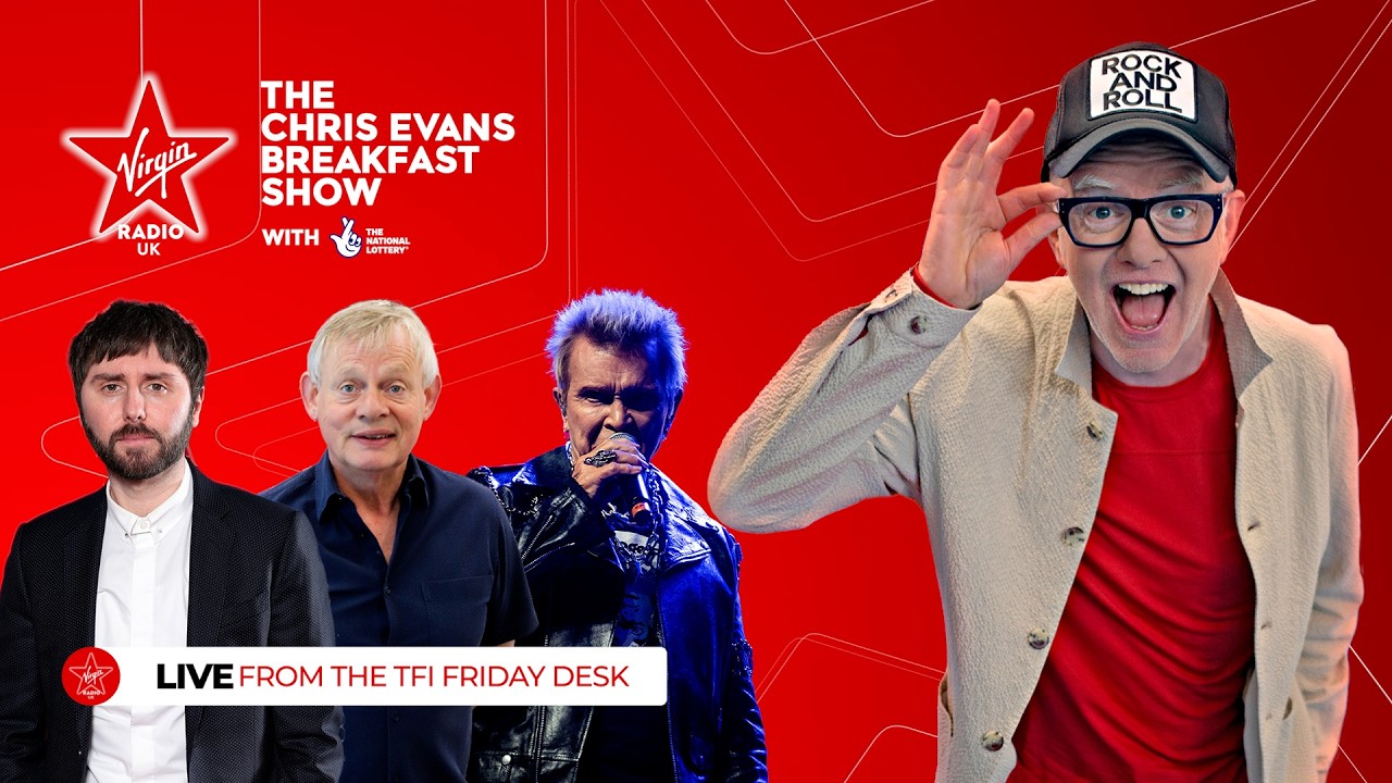 Billy Idol, Martin Clunes & James Buckley - Live on the Chris Evans Breakfast Show