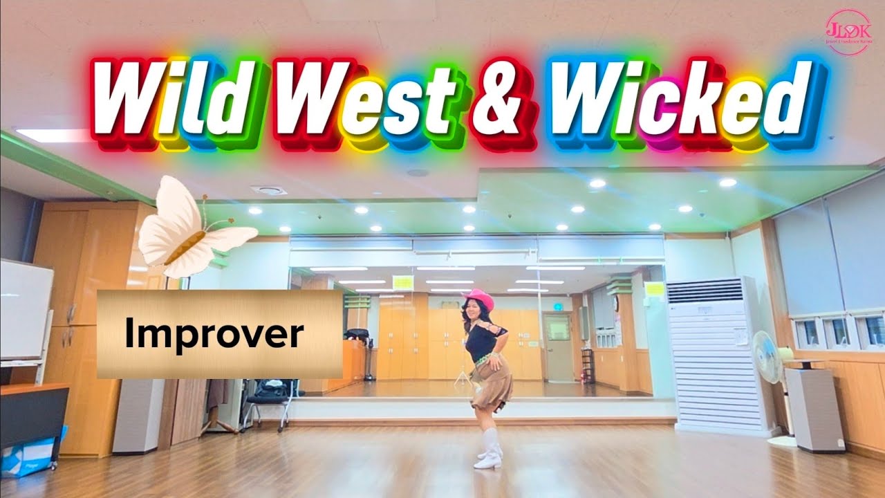 [초중급] Wild West & Wicked Linedance | Improver | 와일드 웨스트 앤 위크드 라인댄스 | 힙 터치와 롤링이 재미있어요~🌼🌷 Rob Fowler 