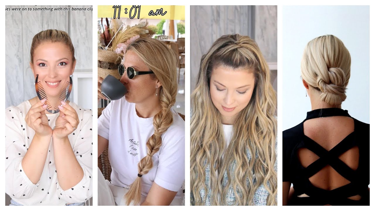 3-min hairstyles for when you’re already late 😩⏰