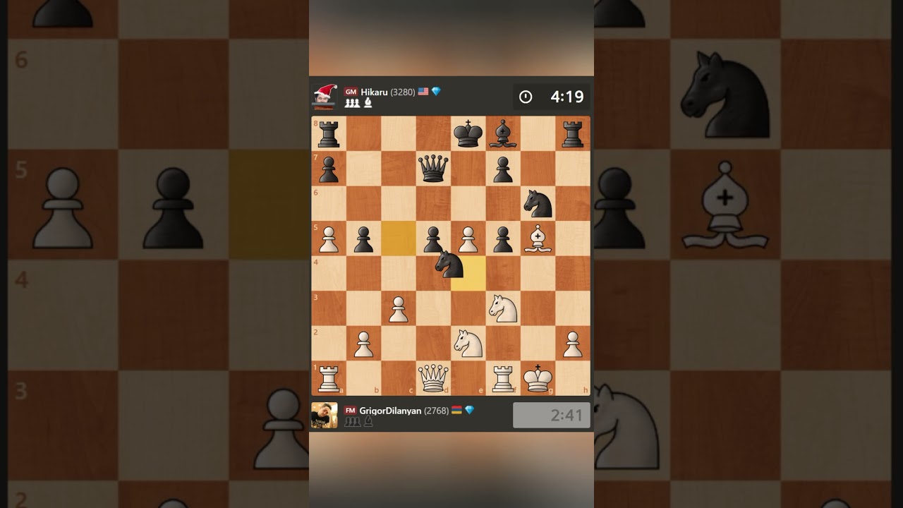 Hikaru Nakamura vs GrigorDilanyan | Epic Time Victory in Live Chess ♟️