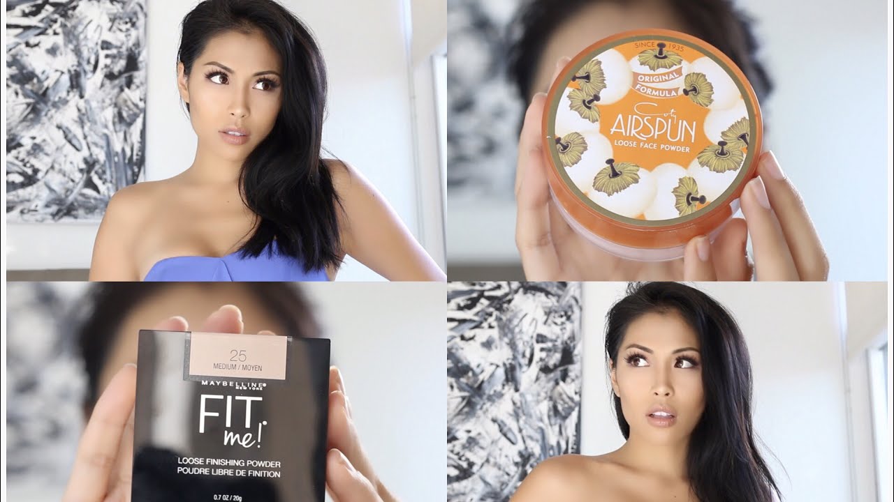 Drugstore Face Powders Review | Coty Airspun Loose Face Powder & Maybelline Fit Me in Medium