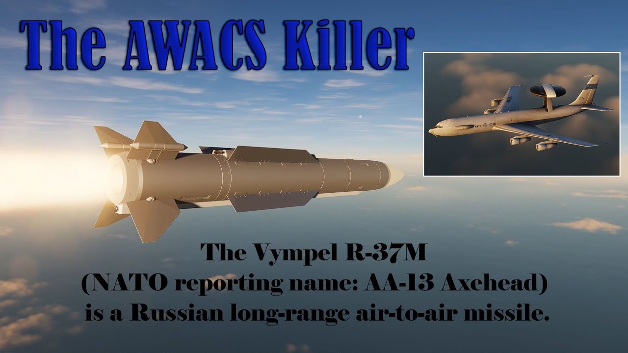 The AWACS Killer R-37M NATO AA-13 Axehead Russian long-range AA missile.  SU-57 Felon Launch