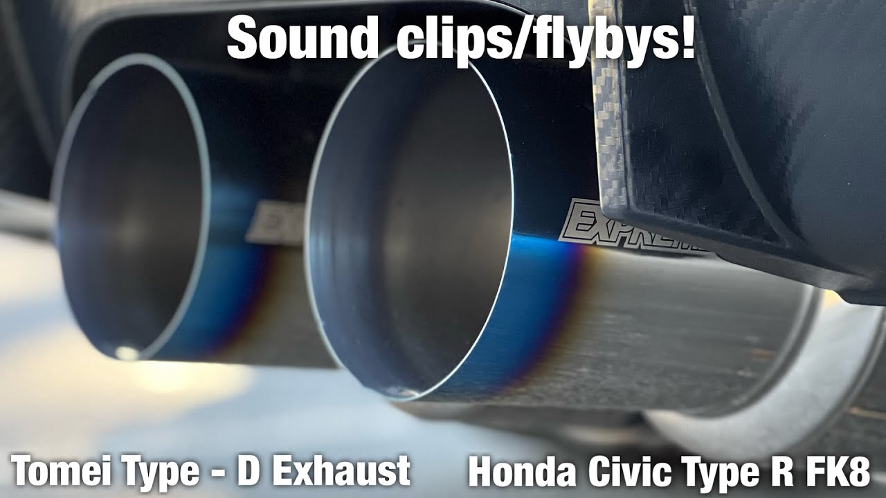 Tomei Type D Exhaust Sound Clips/Flybys on my 2021 Honda Civic Type R