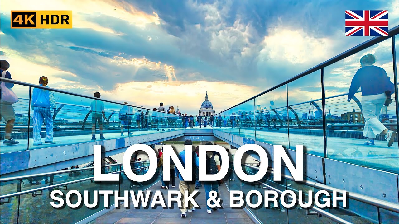 Southwark & Borough Market London Walking Tour | A London Walk Through History & Food | 4K HDR