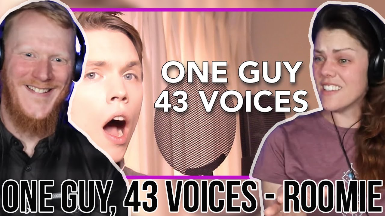 COUPLE React to One Guy, 43 Voices (with music) - Roomie | OFFICE BLOKE DAVE