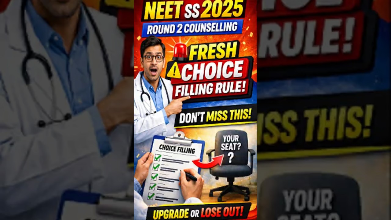 NEET SS 2025 Round 2 Fresh Choice Filling Rule Explained #neetss #neetssround2 #medicalcounselling