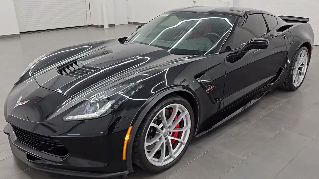 2018 CHEVROLET CORVETTE 1LT GRAND SPORT BLACK OVER ADRENALINE RED 4K WALKAROUND 16302Z